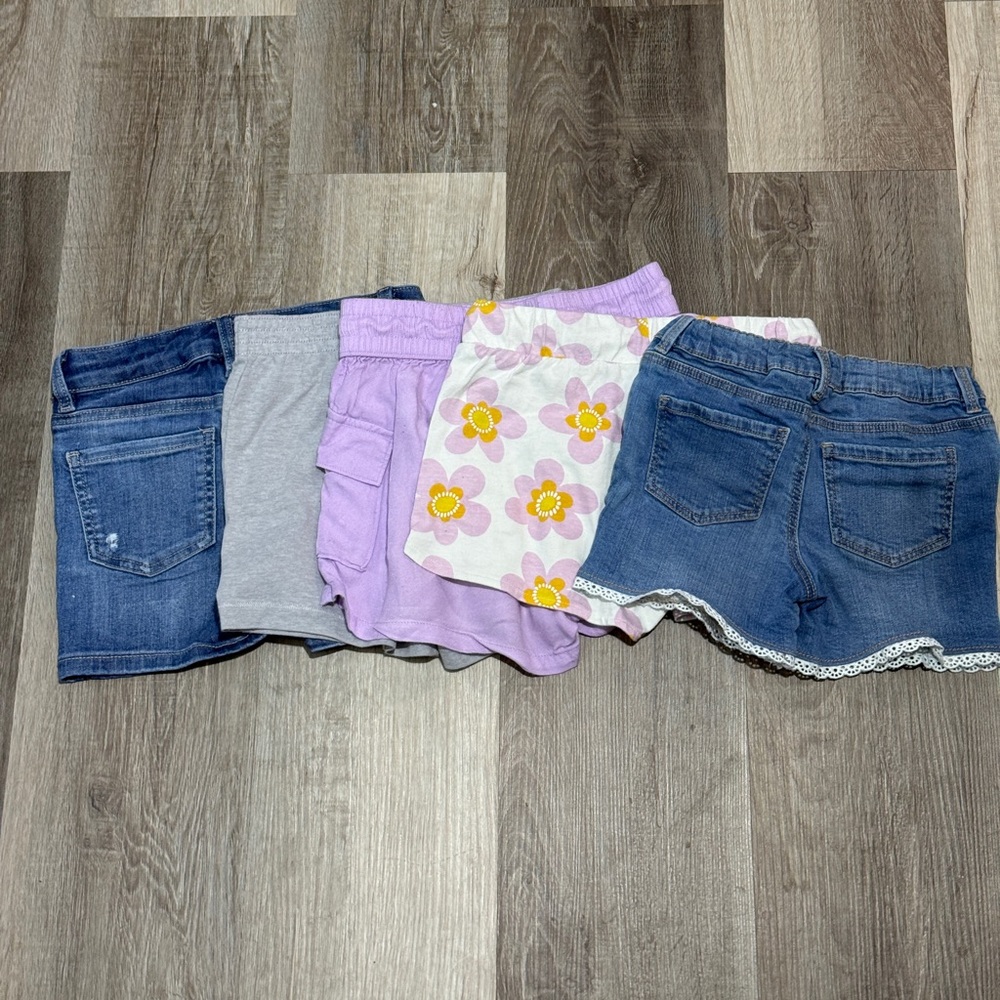 OshKosh B'gosh Light Blue Denim Toddler Shorts (5-6) 5 pack - Picture 1 of 7